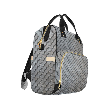 Armor Scales Pattern Print Design 03 Diaper Bag Backpack