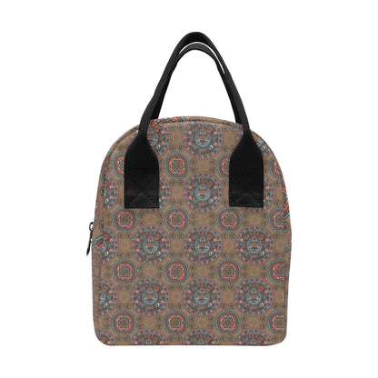 Calendar Aztec Design Print Pattern Insulated Lunch Bag