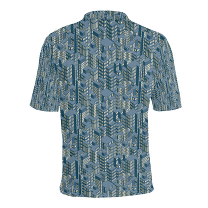 City  Pattern Print Design 01 Men Polo Shirt
