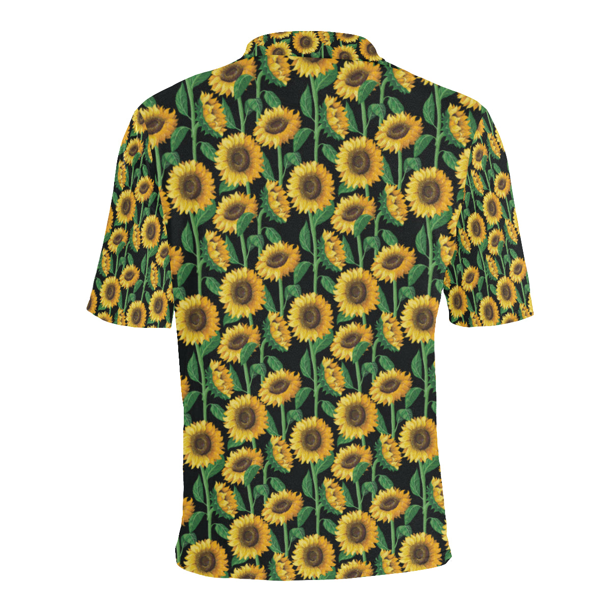 Sunflower Realistic Print Pattern Men Polo Shirt