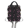 Flamingo Pink Print Pattern Diaper Bag Backpack