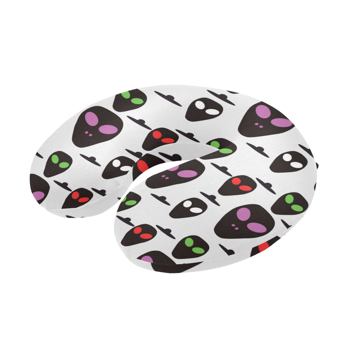 Alien Pattern Print Design 06 U-Shaped Travel Neck Pillow