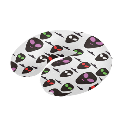 Alien Pattern Print Design 06 U-Shaped Travel Neck Pillow