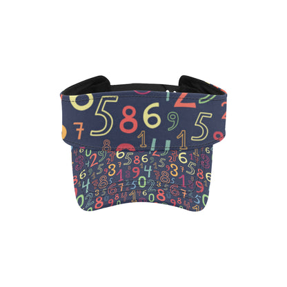 Number Pattern Print Design A01 Unisex Sun Visor