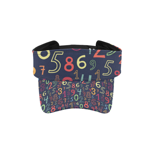 Number Pattern Print Design A01 Unisex Sun Visor