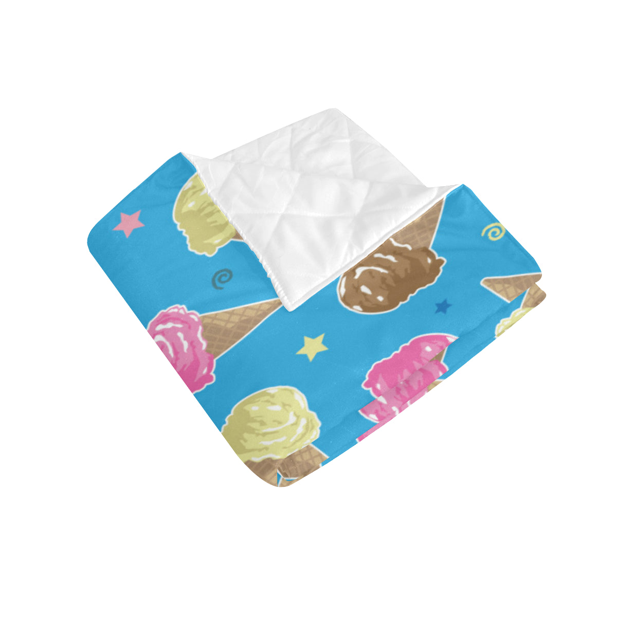 Ice Cream Pattern Print Design 01 Premium Quilt