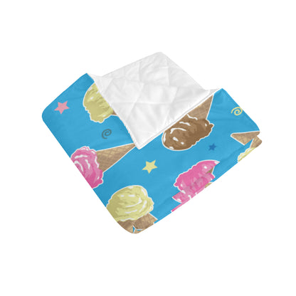 Ice Cream Pattern Print Design 01 Premium Quilt