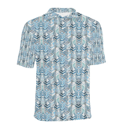 City  Pattern Print Design 03 Men Polo Shirt