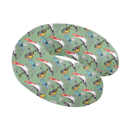 Birds Pattern Print Design 07 U-Shaped Travel Neck Pillow