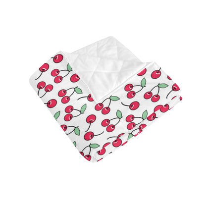 Cherry Pattern Print Design 03 Premium Quilt