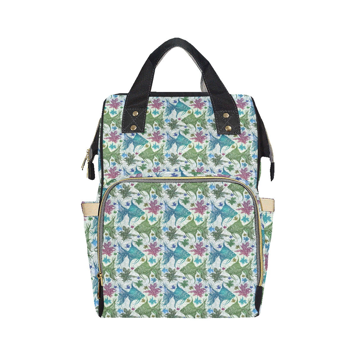 Angelfish Tribal Pattern Print Design 01 Diaper Bag Backpack
