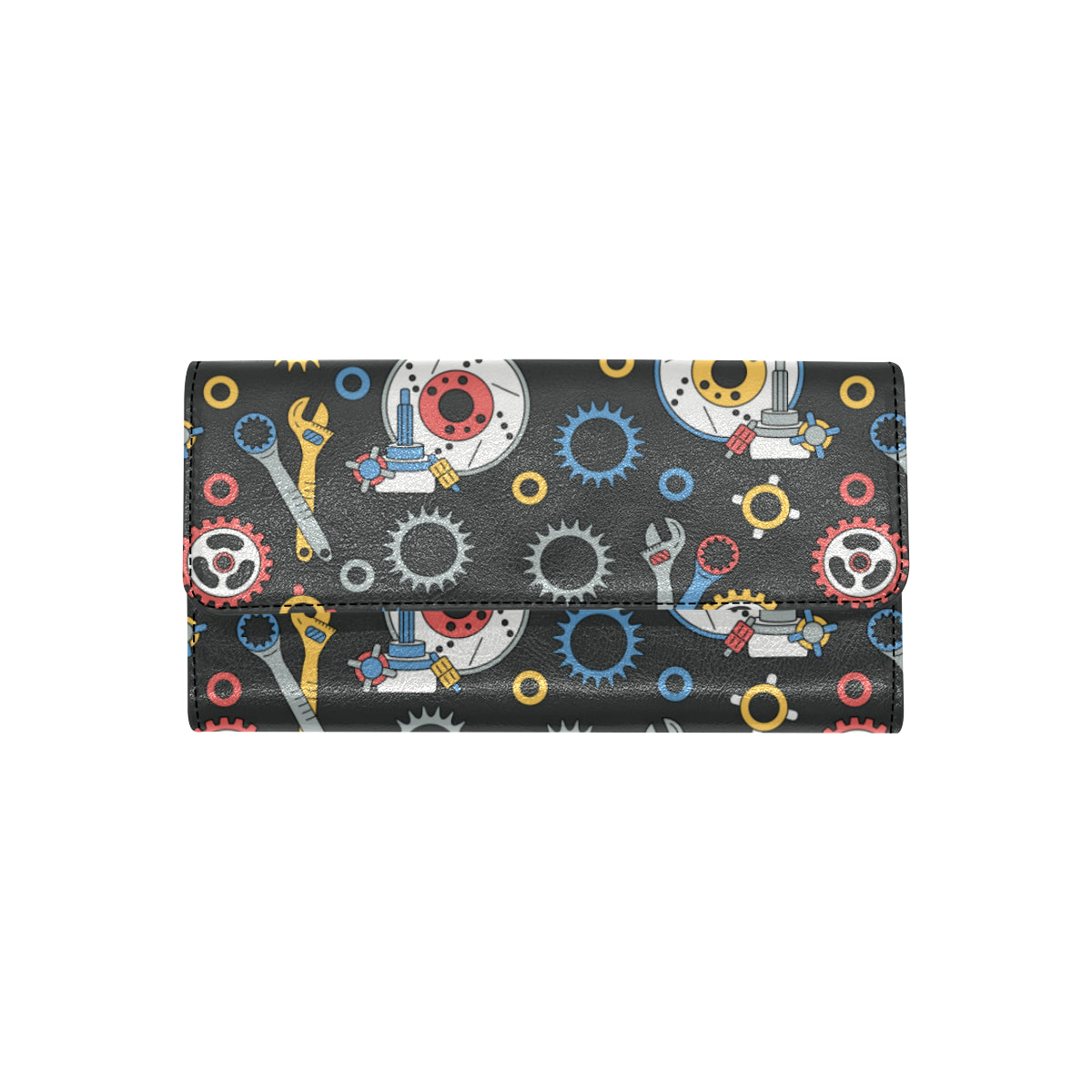 Mechanic Pattern Print Design 01 Women's Trifold Wallet