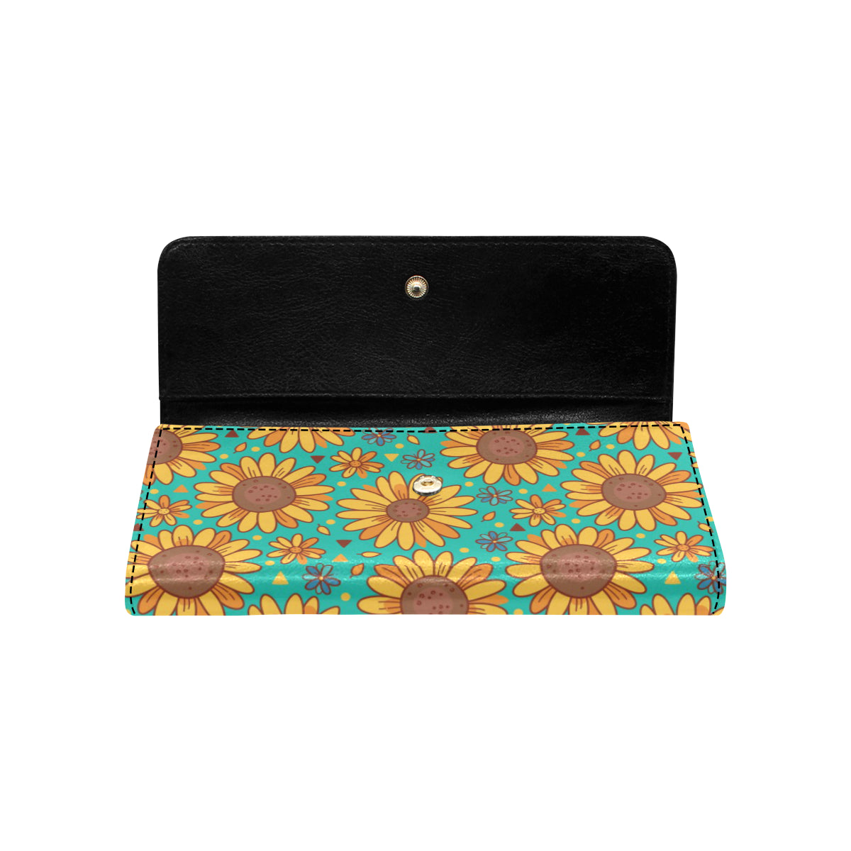 Sunflower Pattern Print Design SF013 Women's Trifold Wallet