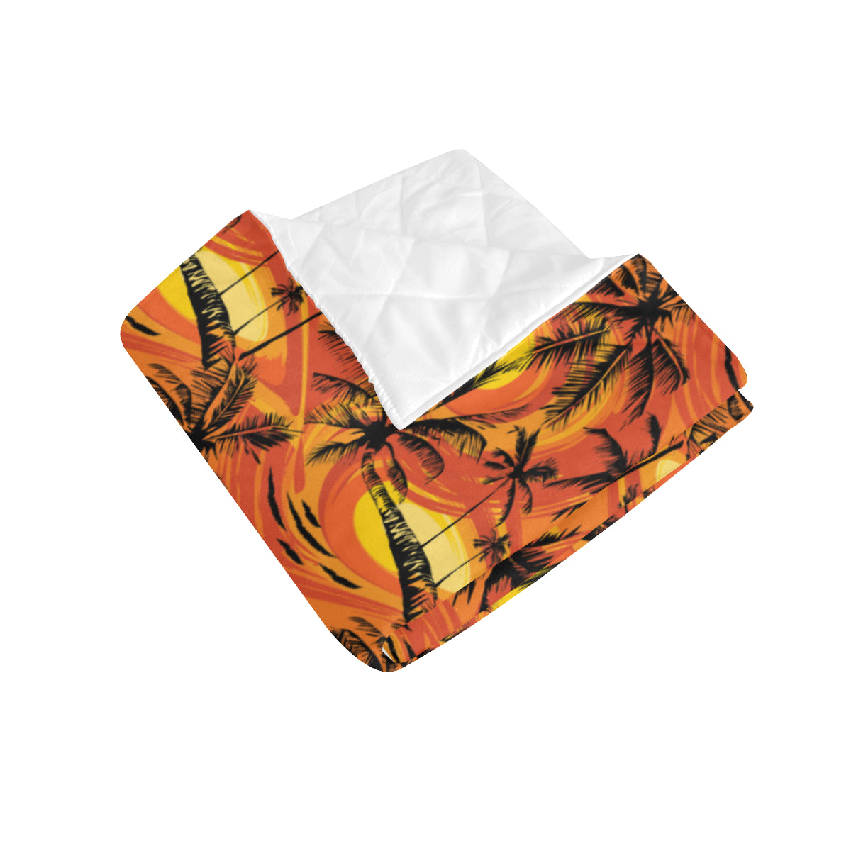 Palm Tree Pattern Print Design A02 Premium Quilt