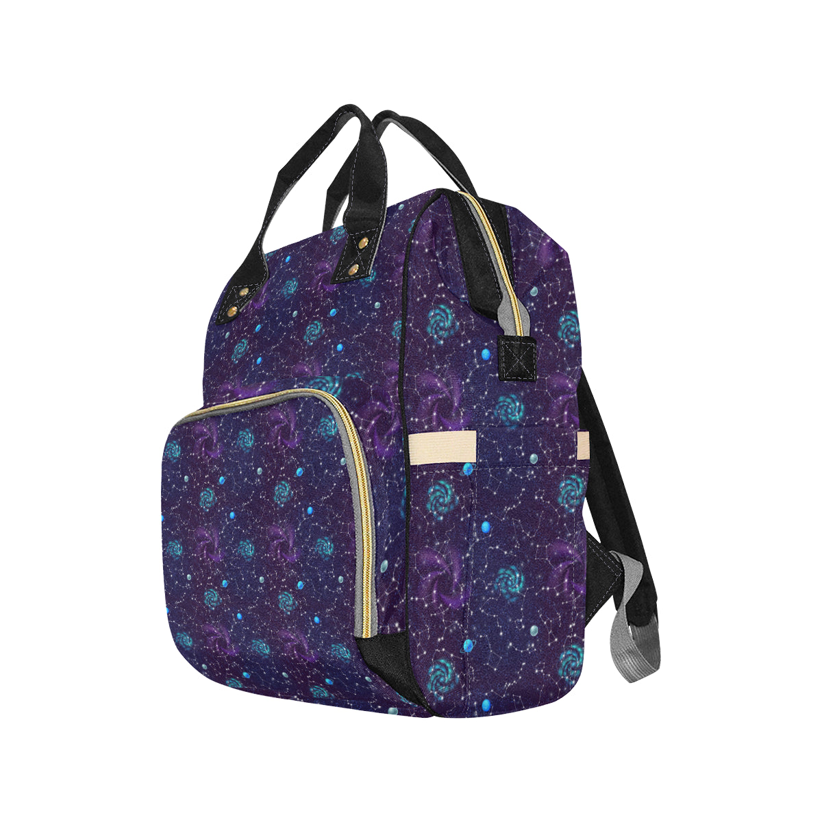 Zodiac Galaxy Design Print Diaper Bag Backpack