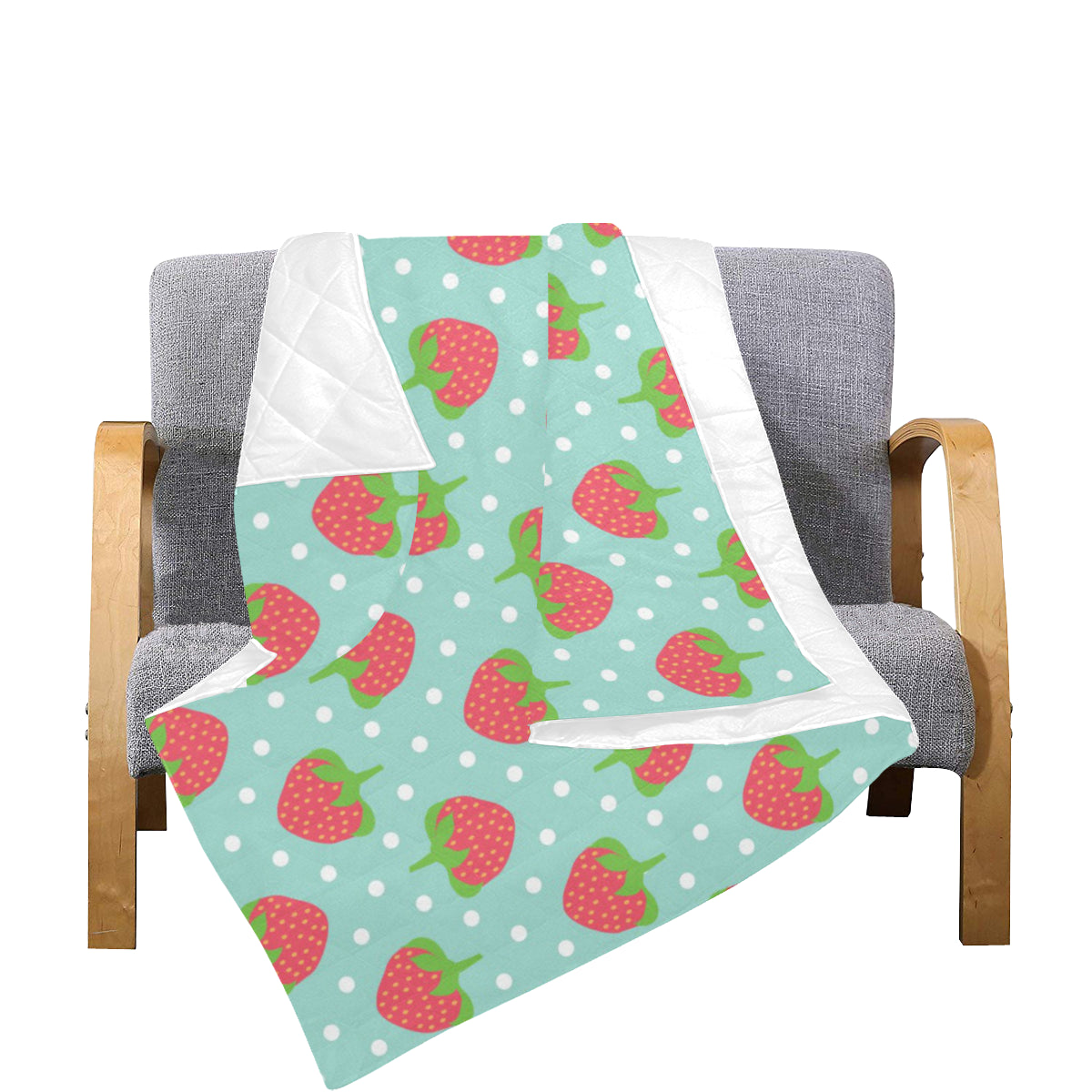 Strawberry Pattern Print Design SB06 Premium Quilt