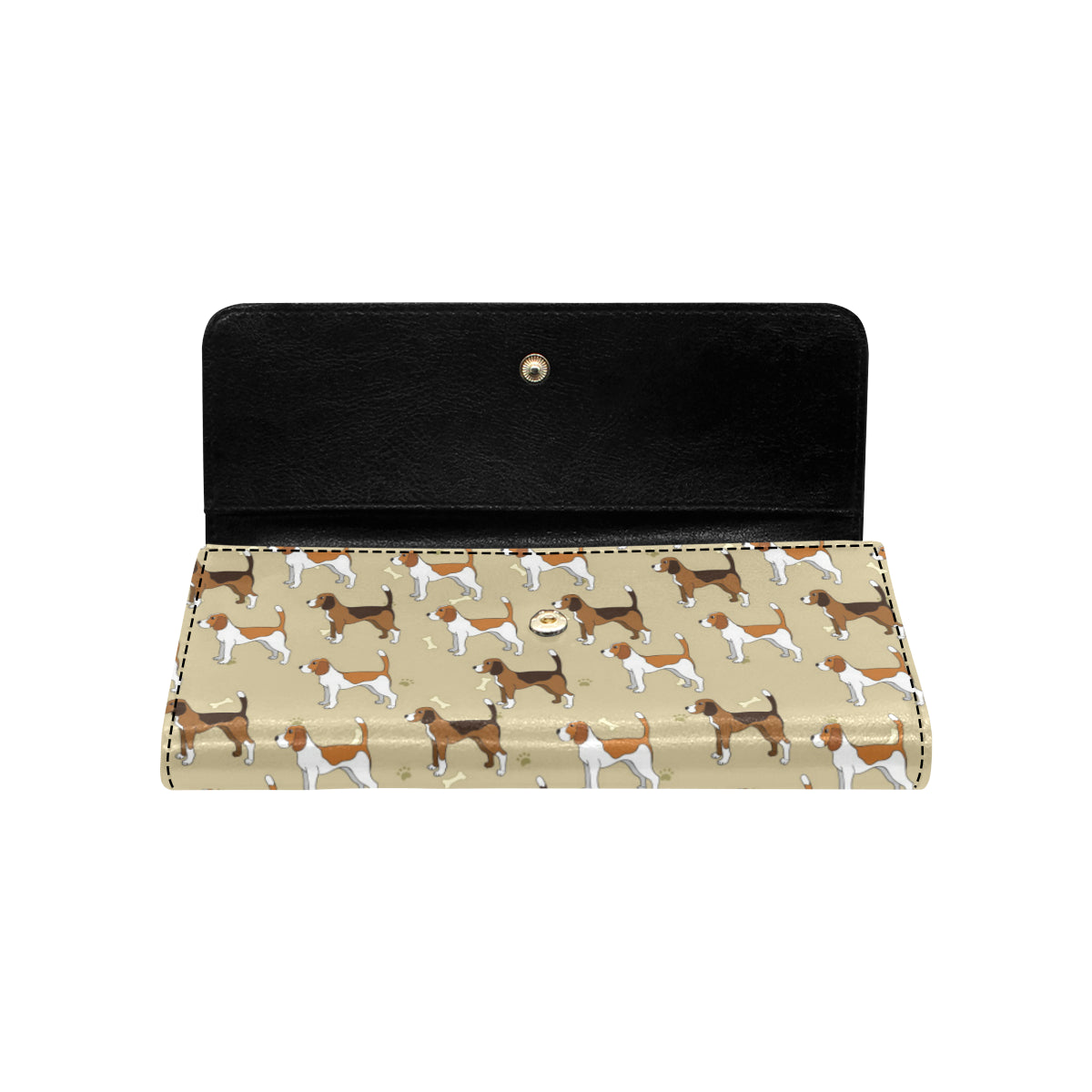 Beagle Pattern Print Design 01 Women's Trifold Wallet