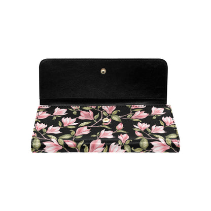 Magnolia Pattern Print Design MAG03 Women's Trifold Wallet