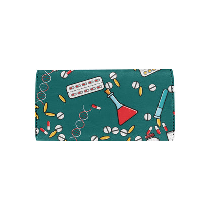 Nurse Pattern Print Design A05 Women's Trifold Wallet