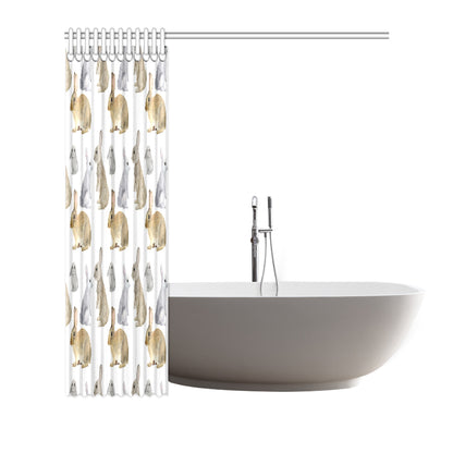 Rabbit Pattern Print Design 02 Shower Curtain