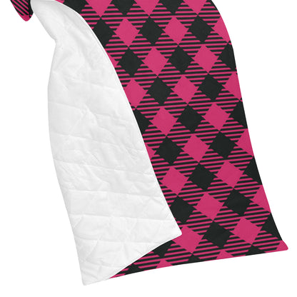 Buffalo check Pink Pattern Print Design 01 Premium Quilt