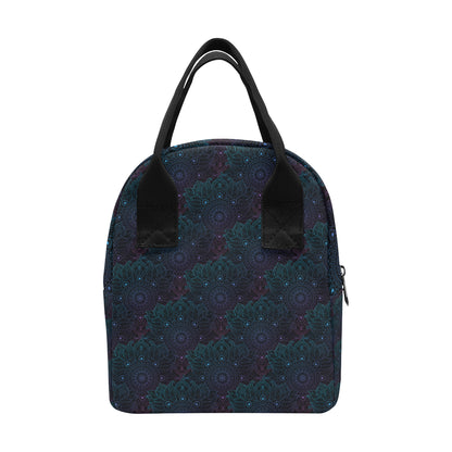 Boho Floral Mandala Insulated Lunch Bag