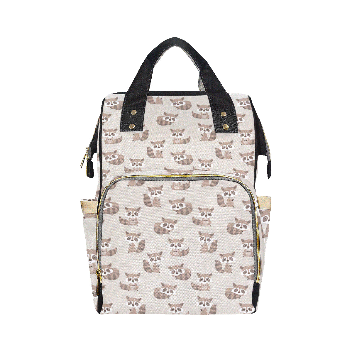 Raccoon Pattern Print Design A05 Diaper Bag Backpack