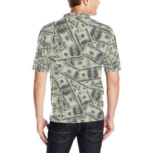 Dollar Pattern Print Design DO02 Men Polo Shirt