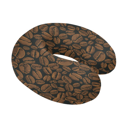 Coffee Pattern Print Design 01 U-Shaped Travel Neck Pillow