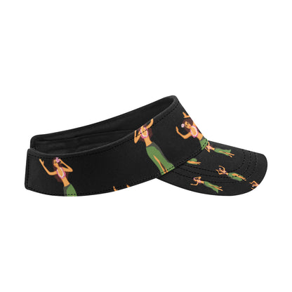 Hula Dancers Girl Pattern Print Design 01 Unisex Sun Visor