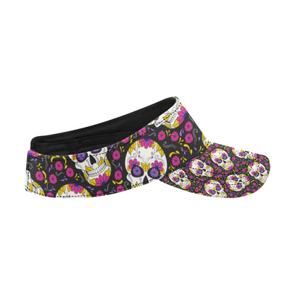 sugar skull Floral Pattern Unisex Sun Visor