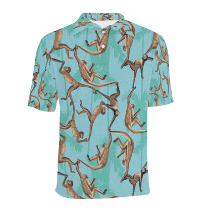 Monkey Pattern Print Design 04 Men Polo Shirt