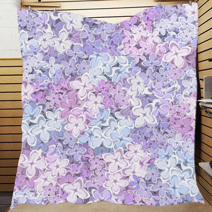 Lilac Pattern Print Design LI01 Premium Quilt
