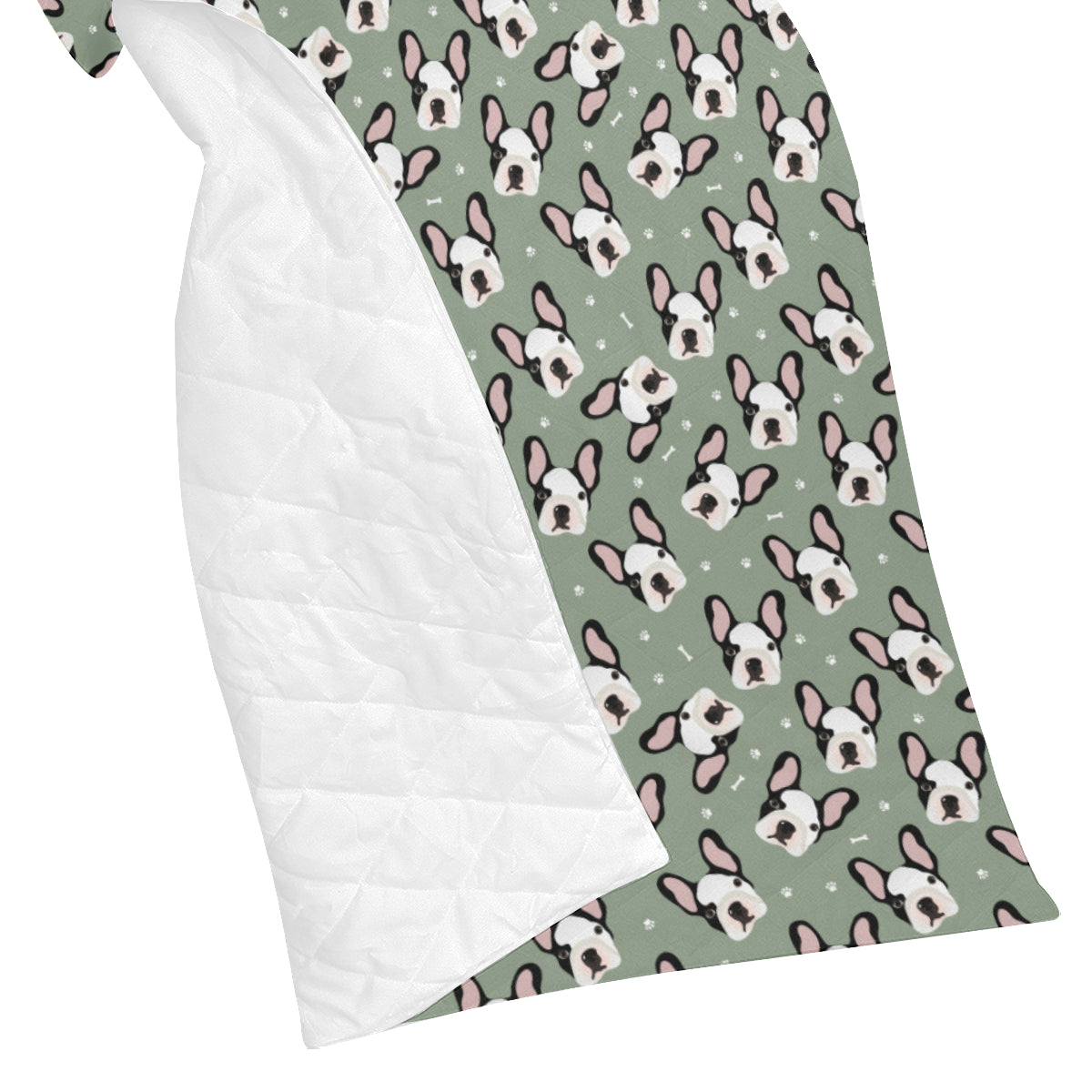 Boston Terrier Pattern Print Design 05 Premium Quilt