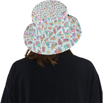 Ice Cream Pattern Print Design IC02 Unisex Bucket Hat