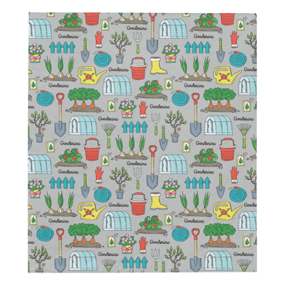 Gardening Pattern Print Design G07 Premium Quilt