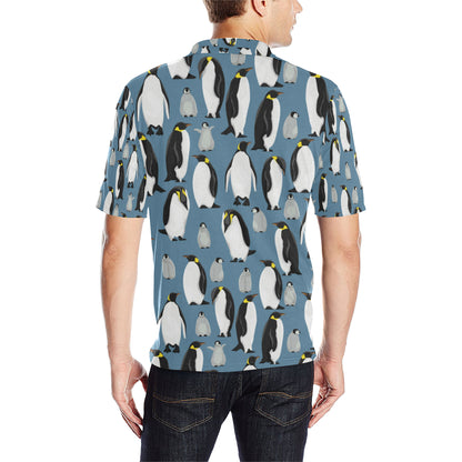 Penguin Pattern Print Design A03 Men Polo Shirt
