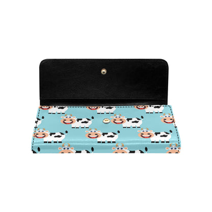 Cattle Cute Pattern Print Design 01 Women's Trifold Wallet