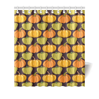 Pumpkin Pattern Print Design A01 Shower Curtain