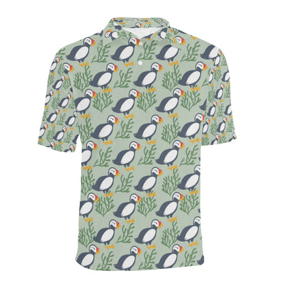 Puffin Pattern Print Design A04 Men Polo Shirt