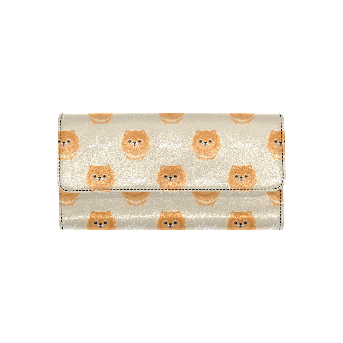 Pomeranians Pattern Print Design A04 Women's Trifold Wallet