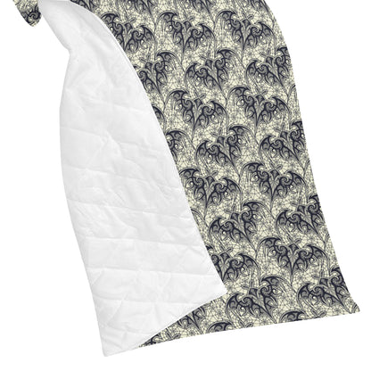 Bat Tribal Pattern Print Design 06 Premium Quilt