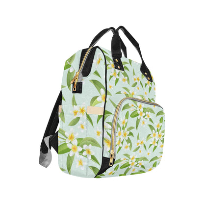 Yellow Plumeria Pattern Print Design PM024 Diaper Bag Backpack