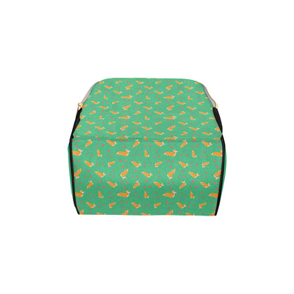 Cardigan Welsh Corgis Pattern Print Design 03 Diaper Bag Backpack