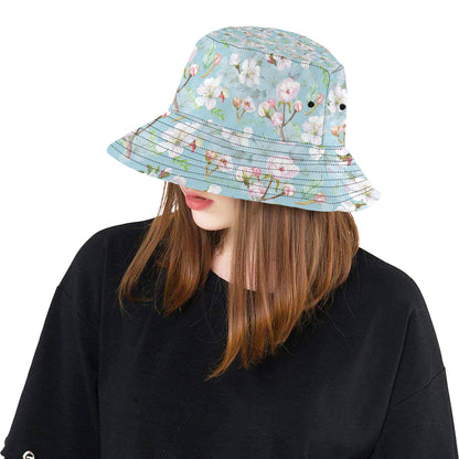 Apple blossom Pattern Print Design AB06 Unisex Bucket Hat