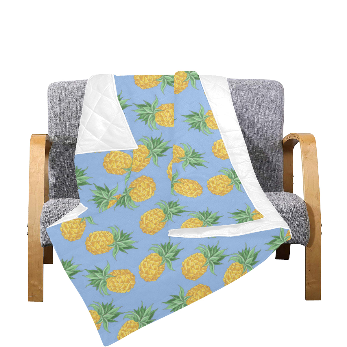 Pineapple Pattern Print Design A04 Premium Quilt