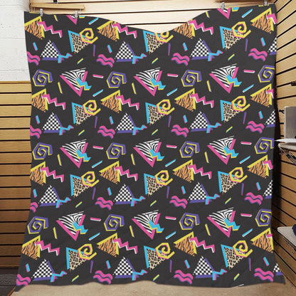 80s Pattern Print Design 3 Premium Quilt