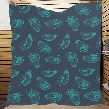 Oyster Pattern Print Design 01 Premium Quilt