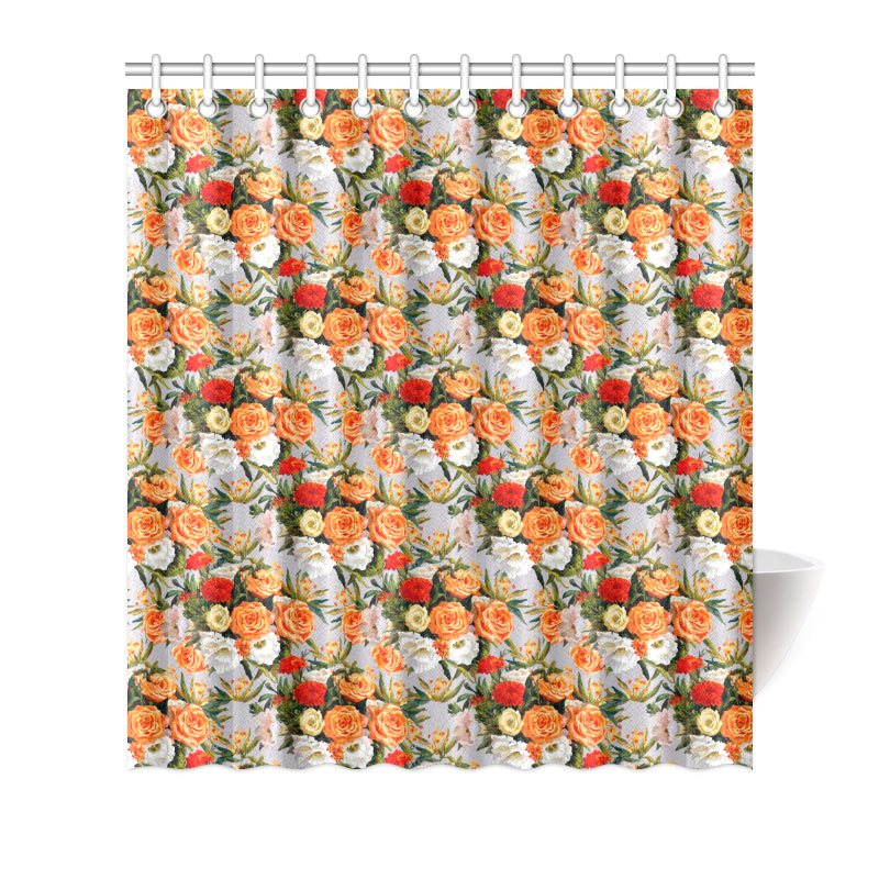 Lisianthus Pattern Print Design LT04 Shower Curtain