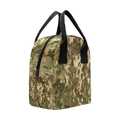 Camo Realistic Tree Texture Print Insulated Lunch Bag